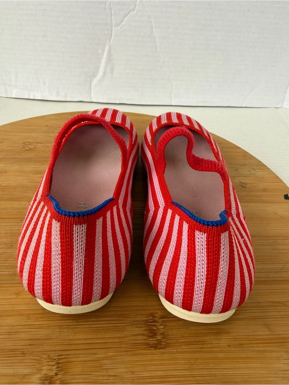 Rothy’s Kids Mary Jane Size K2 Cherry Stripped Flats Shoes Comfort Colorful